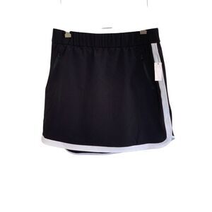 T by Talbots Black Sporty Skort with Zip Pockets - Athleisure Tennis Golf Size M